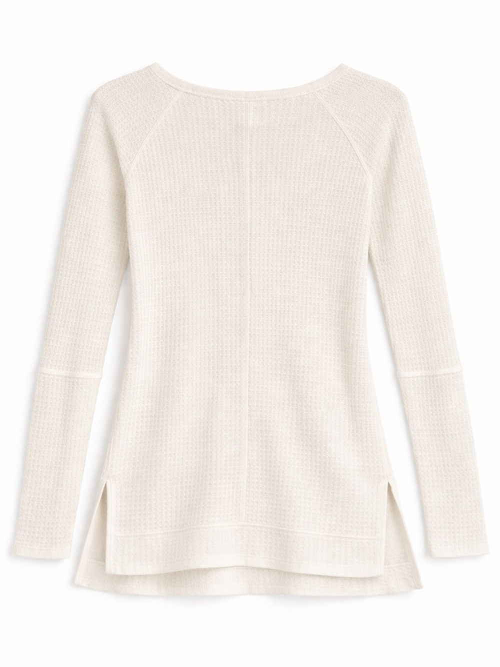 Free People Women's Waffle Knit Long Sleeve Top XS - NWT Slide Slits, Boho - Picture 4 of 13